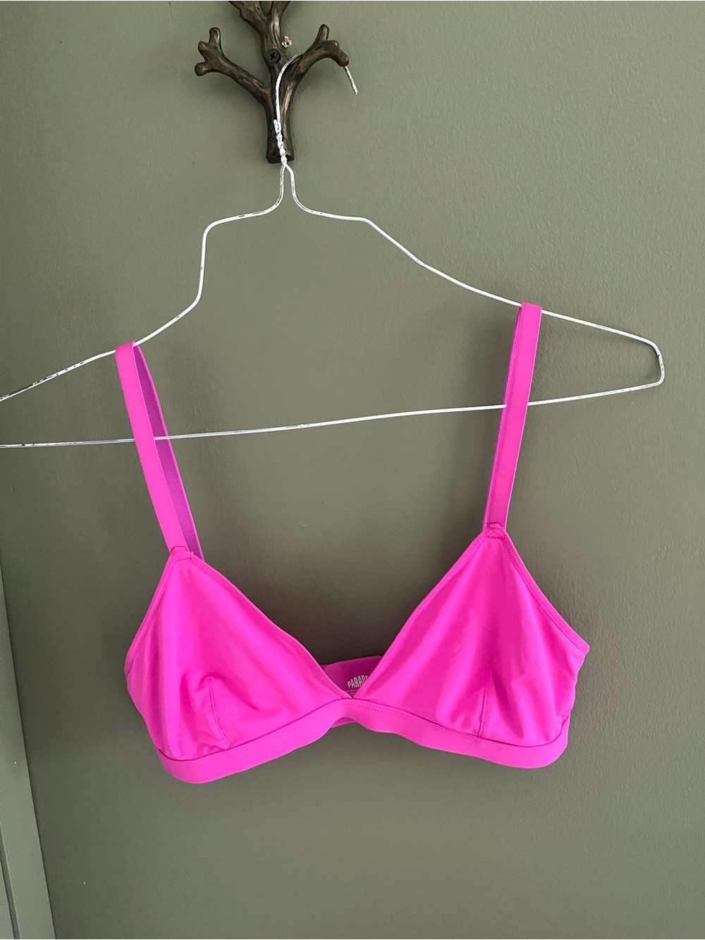 Parade Triangle Bralette - Hot Pink